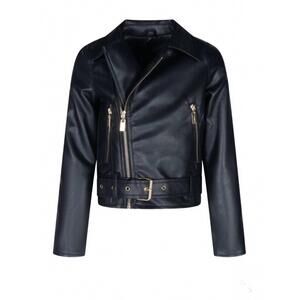 NEW FUN & FUN youth leather jacket in black